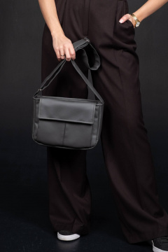 Сумка из экокожи в сером цвете для повседневных образов MT.Style POSSI grafit - фото 4