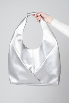 Круглогодичная сумка из экокожи в стиле на каждый день MT.Style Gabbi/\ silver - фото 5