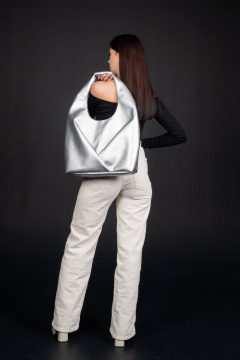 Круглогодичная сумка из экокожи в стиле на каждый день MT.Style Gabbi/\ silver - фото 4