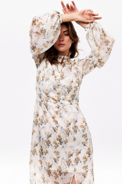 Платье KaVaRi 1049.1 белый_принт_цветы - фото 4