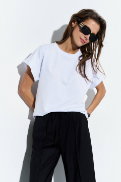 Майка из хлопкового трикотажа для повседневных образов Luitui R5011 белый - фото 1