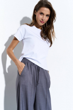 Круглогодичный белый джемпер из трикотажной ткани Luitui R5001 белый - фото 1