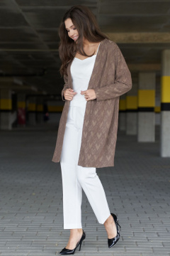 Блуза, брюки, кардиган Andina city 9035 молочный-капучино - фото 5