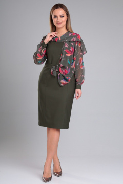 Деловое платье полуприлегающего силуэта с поясом Angelina & Сo 956 - фото 3