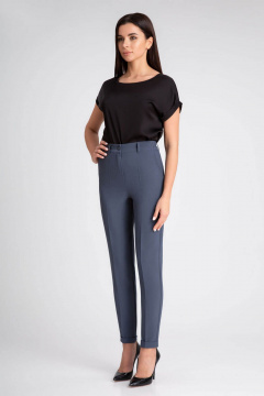 Деловой костюм-двойка серый и синий из текстиля IVARI 10305/1 графит - фото 4