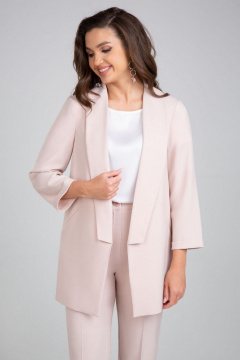 Деловой костюм-двойка розовый и синий из текстиля IVARI 10305/1 пудра - фото 5