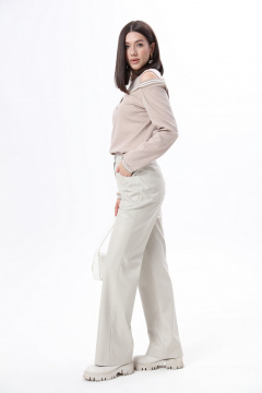 Розовые и серые трикотажные брюки и джемпер из текстиля LM КД9283 - фото 5