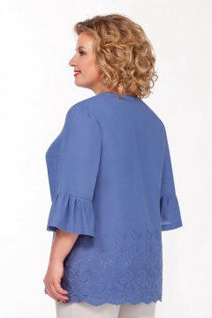 Комплект Туника и Брюки из хлопка для летнего гардероба LaKona 1296 голубой_с_песочным - фото 3