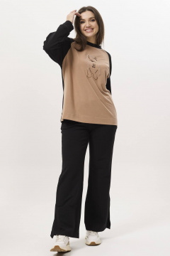 Брюки, джемпер Ma Сherie 3038 капучино+черный - фото 3