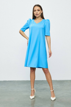 Платье летнее голубое в свободном стиле из текстиля Femme & Devur 80301 1.22F(170) - фото 2