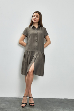 Платье на каждый день коричневое из текстиля Femme & Devur 80151 2.20F(170) - фото 5