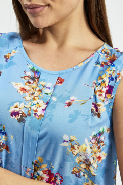 Платье До колен голубое с поясом из вискозы Femme & Devur 4620 2.34F(170) - фото 3