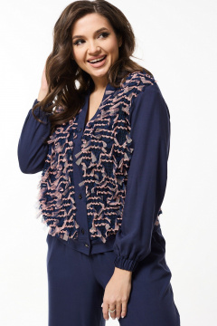 Брюки, жакет Mislana 1067 синий - фото 4