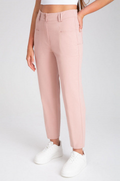 Розовые джинсы летние с высоко посадкой и зауженным низом IVARI 306 розовый - фото 4