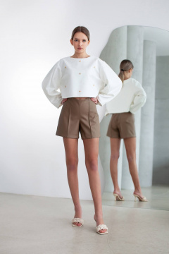 Свитшот оверсайз с деревянными сердечками Tanya Arzhanova ТА44love белый - фото 1