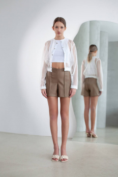 Белый летний бомбер из сетки в мушку Tanya Arzhanova ТА7 - фото 4