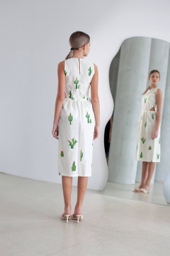 Летний сарафан из сетки с принтом кактусов Tanya Arzhanova КТА44 - фото 2