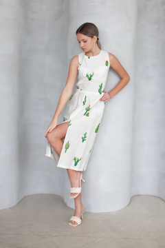 Летний сарафан из сетки с принтом кактусов Tanya Arzhanova КТА44 - фото 1