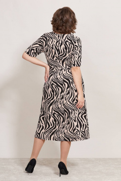 Двухпредметный комплект куртка и платье из текстиля и экокожи Mira Fashion 5395-2 - фото 5