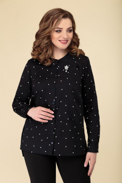 Блуза DaLi 5373Б синий_в_горох - фото 2