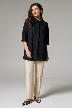 Блуза Панда 93940w черный - фото 1