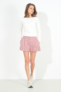Летние короткие розовые шорты со складками Luitui R2040 розовый - фото 1