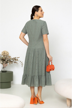 Платье с воланом из хлопка с карманами Lissana 4892 - фото 5