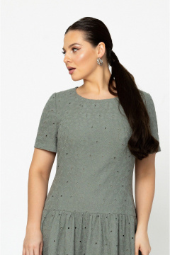 Платье с воланом из хлопка с карманами Lissana 4892 - фото 4