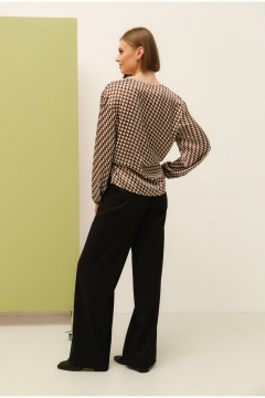 Блуза из текстиля с коротким рукавом и застежкой PUR PUR 11-207 - фото 4