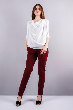 Блуза летучая мышь из трикотажа с воротником качели Mita КМ188 - фото 2