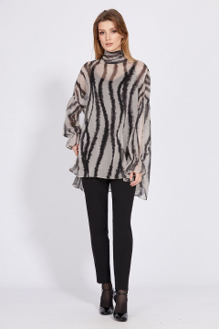 Блуза, топ EOLA 2583 бежево-черный - фото 3