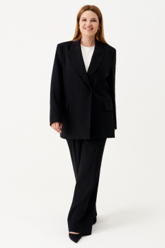 Демисезонные жакеты на пуговицах с рельефами Панда 151830w черный - фото 2