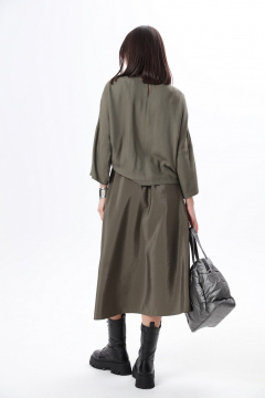 Комплект блуза и юбка из вискозы с оригинальным декором LM К6869 - фото 5