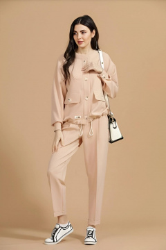 Брюки, жакет Твой имидж 1553 пудра - фото 3