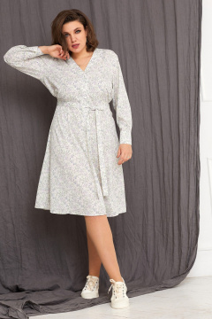 Платье с цветочным принтом полуприлегающего силуэта BegiModa 1029 цветочный_принт - фото 3