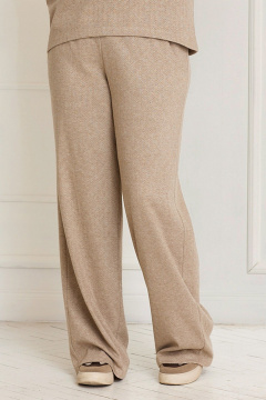 Бежевые брюки свободного кроя с эластичным поясом BegiModa 6046 песок - фото 5