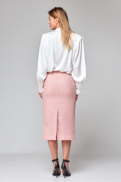 Розовая юбка миди с высоким поясом и разрезом THE NAME 2280 розовый - фото 5