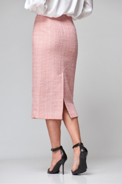 Розовая юбка миди с высоким поясом и разрезом THE NAME 2280 розовый - фото 4