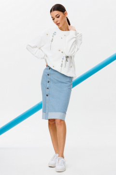 Юбка Butеr 2758 голубой - фото 5