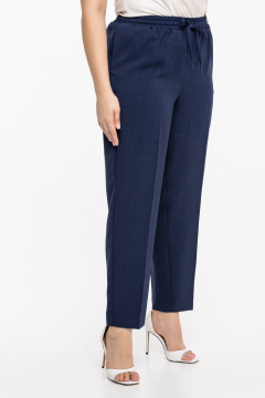 Комфортные брюки на резинке с карманами и длиной 7/8 Avila 0957 темно-синий - фото 1