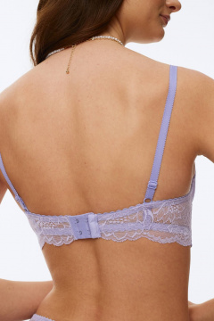 Бюстгальтер кружевной с эффектом пуш-ап и удлинённым станом Леди Леда 683-296 - фото 4