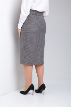 Серая зауженная юбка из костюмной ткани на подкладке Takka Plus 23-216 - фото 4