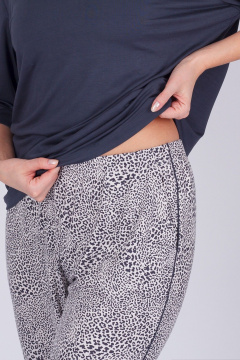 Блуза и брюки из вискозы и трикотажа для круглый год Belarusachka РС5744 барс / графит - фото 4