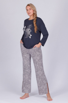 Брюки и джемпер из вискозы и трикотажа для круглый год Belarusachka РС5745 графит/барс - фото 1