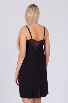 Черная сорочка из вискозы и трикотажа для круглый год Belarusachka СД4700А/1 черный - фото 2