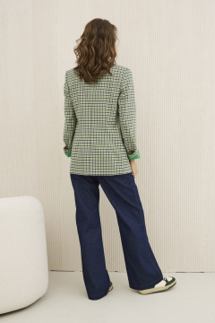 Жакет DAVA 3131 зеленый_синий - фото 4