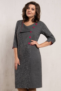 Платье из вискозы и трикотажа полуприлегающего силуэта Avanti 1445 - фото 1