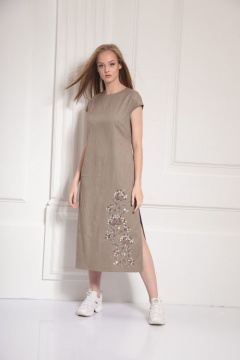 Платье AMORI 9478 бежевый - фото 1