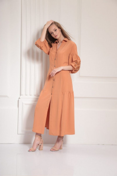 Платье AMORI 9485 терракот - фото 2