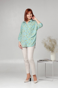 Блуза Соджи 602 бирюзовый - фото 2
